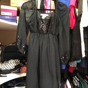 Black sequence dress